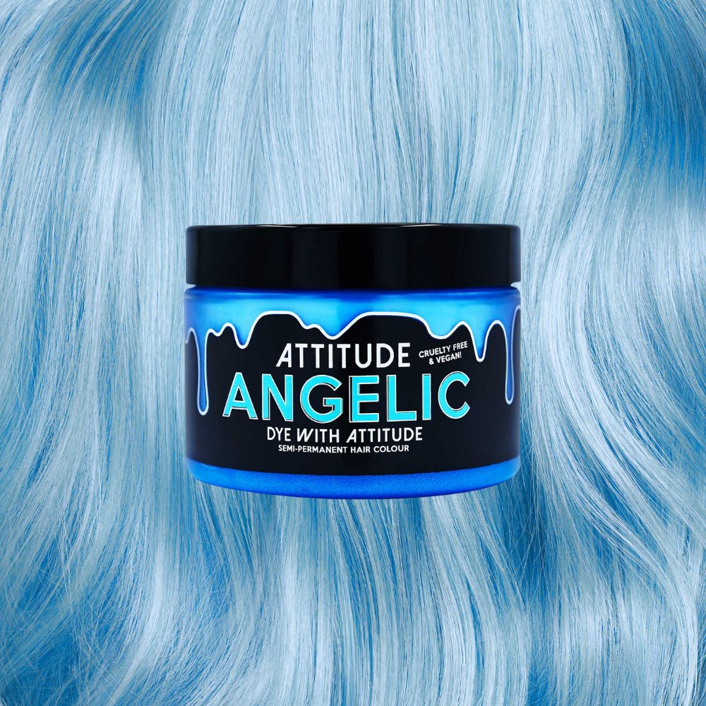 Attitude Hair Dye - Angelic pastel Haarfärbemittel - Semipermanenter Haarfarbstoff - Pastellblau/Blau